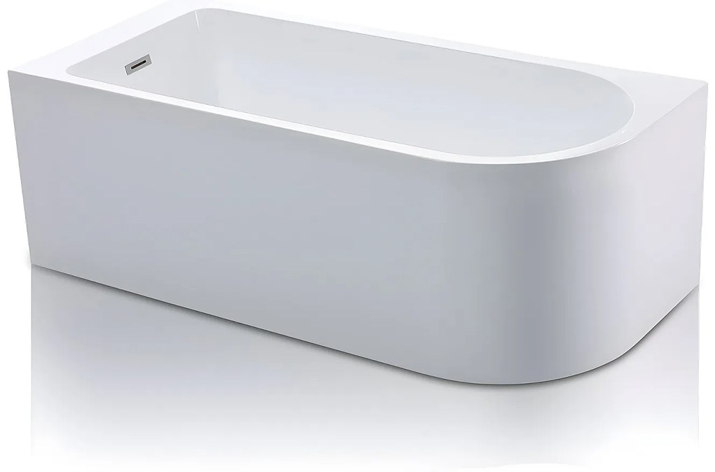 Narożna wanna - 240L -170 x 75 x 58cm - Biały - Narożnik lewostronny - ANIKA