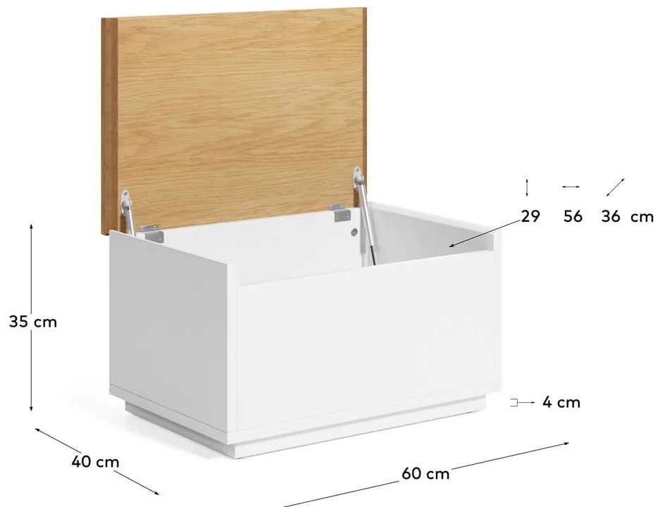 Skrzynia w dekorze dębu 60x35 cm Abilen – Kave Home