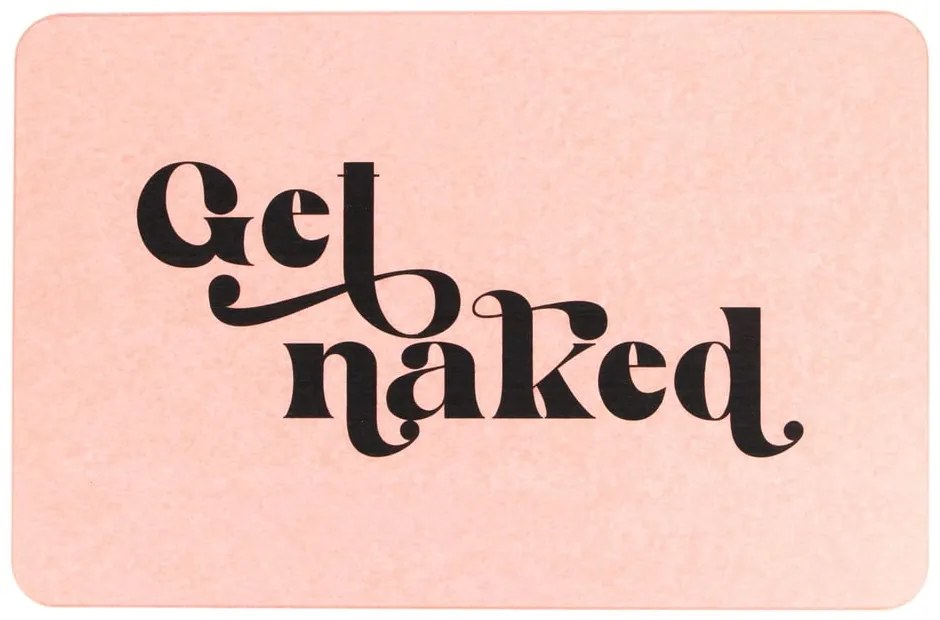 Jasnoróżowy dywanik łazienkowy okrzemkowy (z diatomitu) 39x60 cm Get Naked – Artsy Doormats