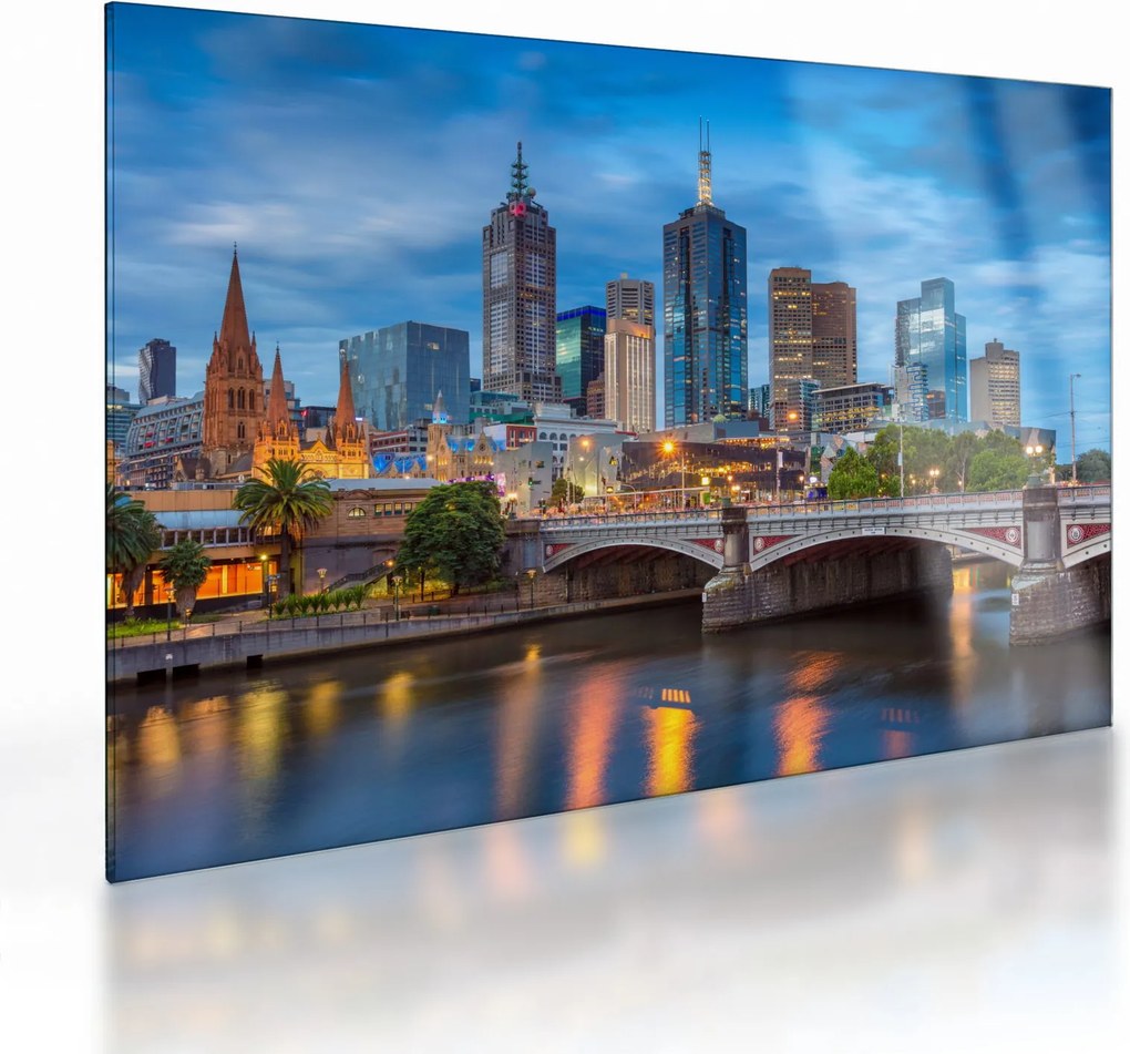 Obraz na szkle - miasto Melbourne (70x50 cm)