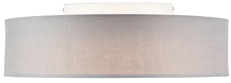 Lampa sufitowa szara 40 cm z LED - Drum LED Nowoczesny Oswietlenie wewnetrzne