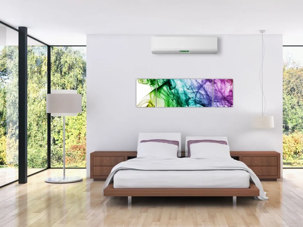Obraz - kolorowy dym (170x50 cm)