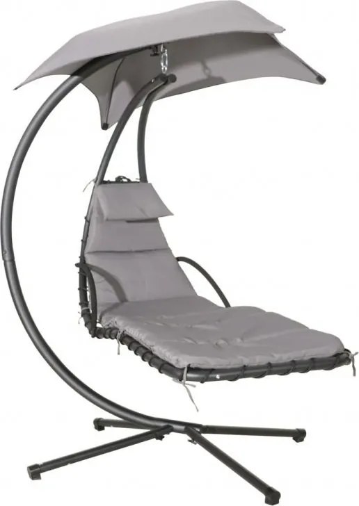 Wisząca leżanka ogrodowa na stelażu Tuscany 006, ciemny szary