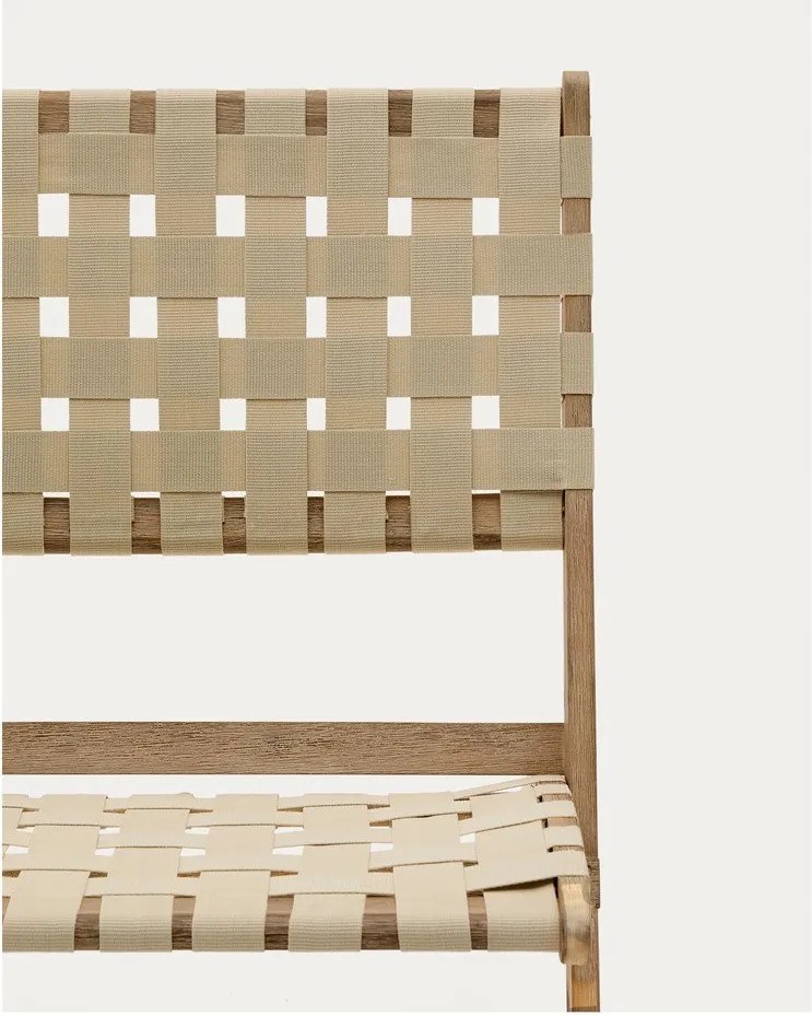 Drewniany fotel ogrodowy w naturalnym kolorze Chabeli – Kave Home