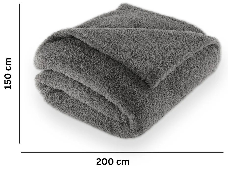 Szary koc z mikropluszu 150x200 cm Cocoon – Tiseco Home Studio