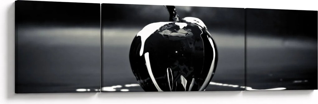 Obraz czarnego jabłka (170x50 cm)