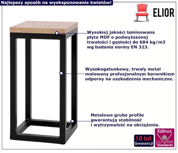 Nowoczesny niski stojak na kwiaty 40 cm E7-A38