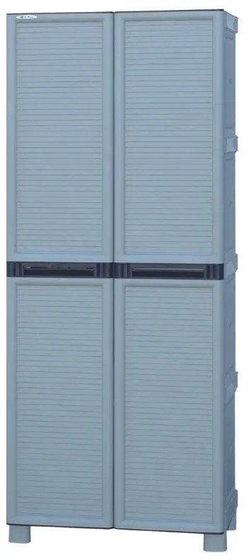 ArtPlast Szafa plastikowa półkowa, wysoka, 700 x 390 x 1720 mm, szara