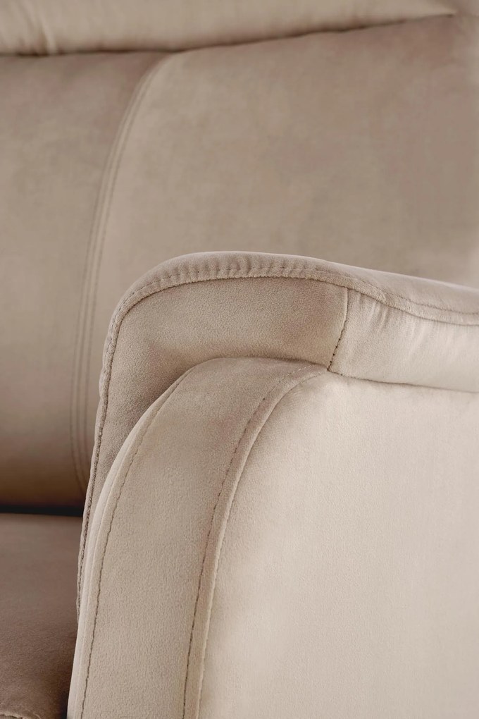 Fotel wypoczynkowy z funkcją elektrycznego rozkładania CROCUS beżowy