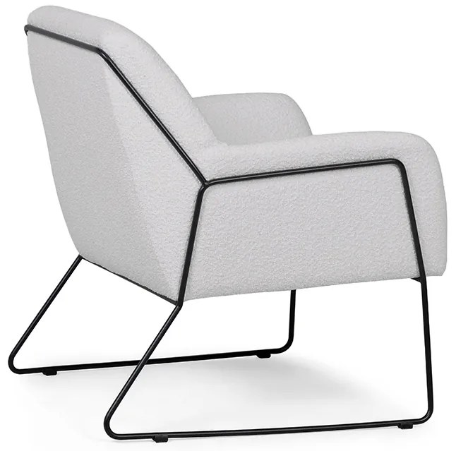 Szary designerski fotel MILAN