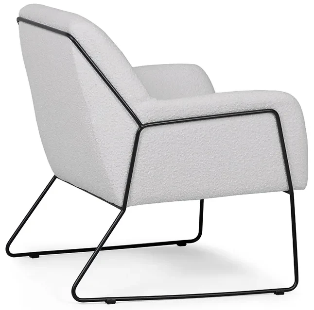 Szary designerski fotel MILAN