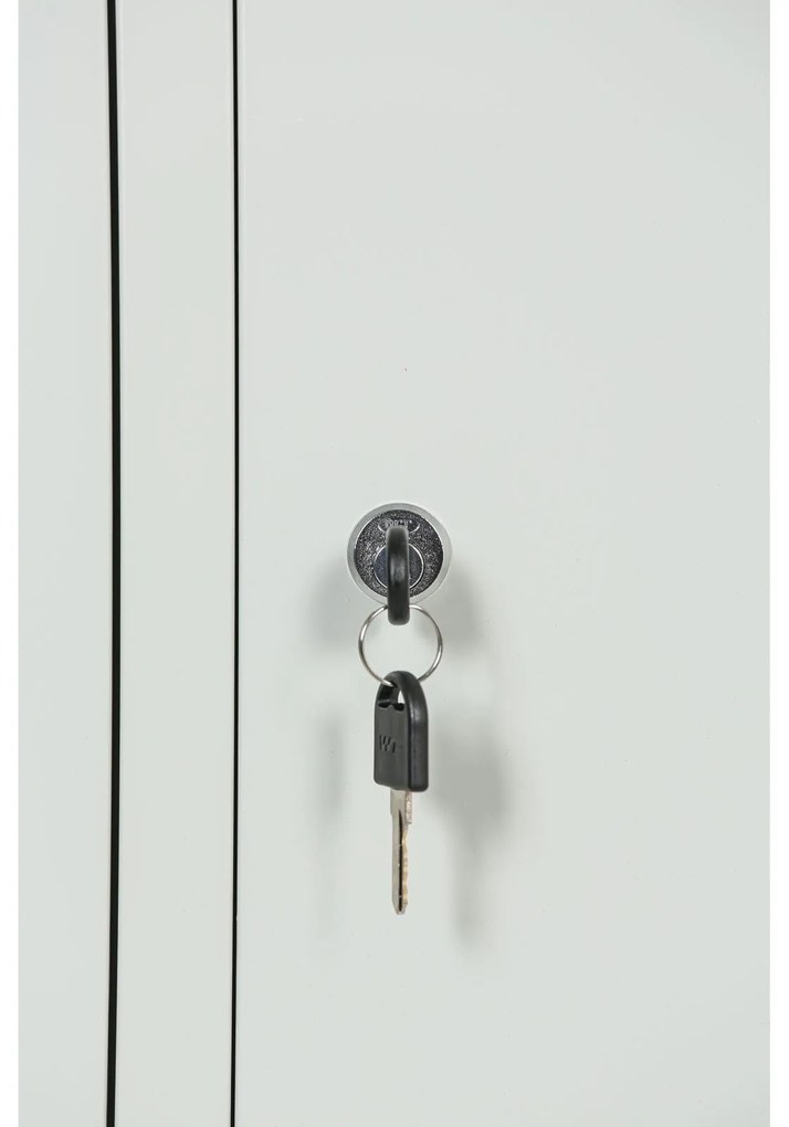 Szafka ubraniowa S1 z przegrodą, 1850 x 800 x 500 mm, zamek cylindryczny, drzwi zielone