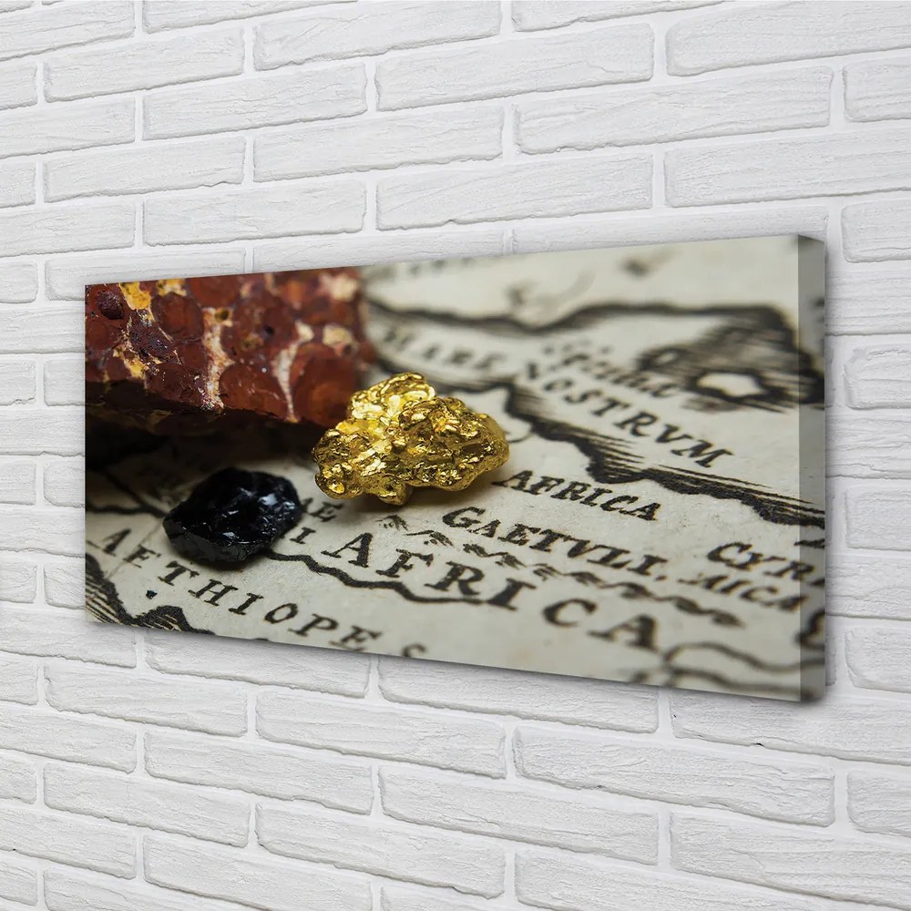 Obraz na płótnie Złota Mapa