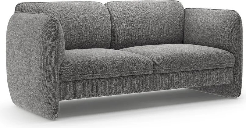 Ciemnoszara sofa z tkaniny szenilowej 168 cm Georgia – Micadoni