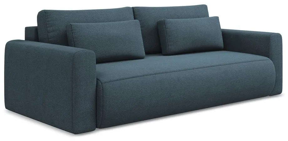 Niebieska rozkładana/ze schowkiem sofa 238 cm Kapua – Makamii