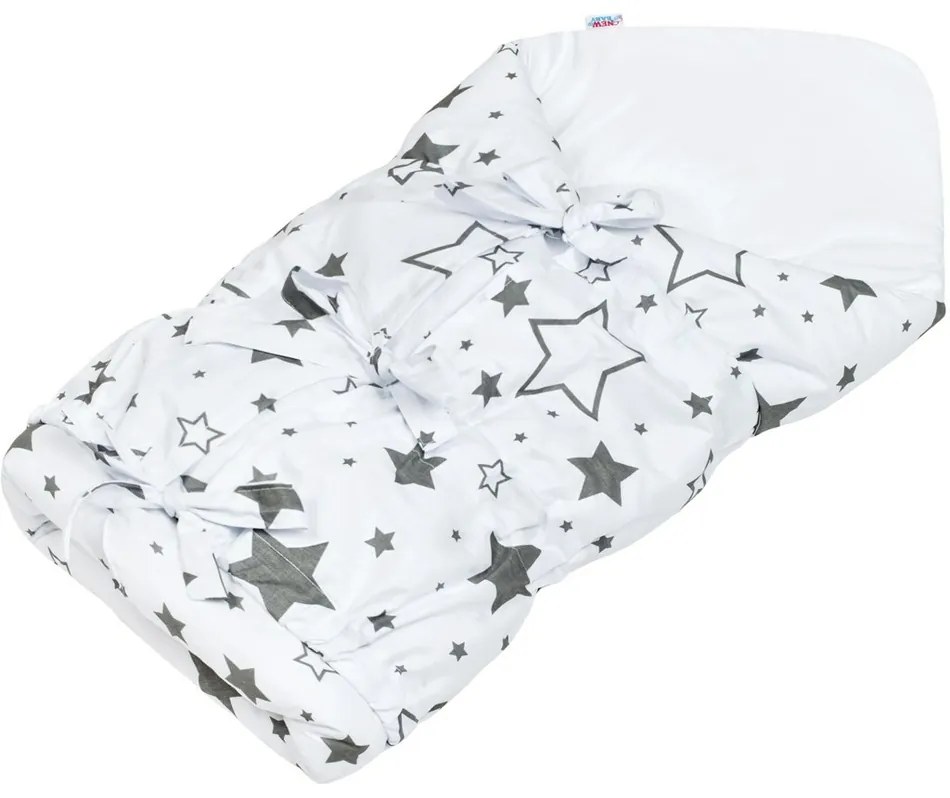 New Baby Classic Lace-up Wrap Grey Stars