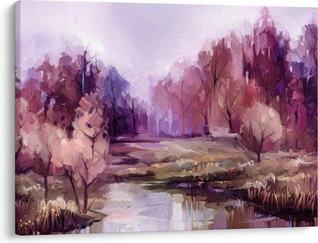 Obraz - Malarstwo pejzażowe jesienne (70x50 cm)