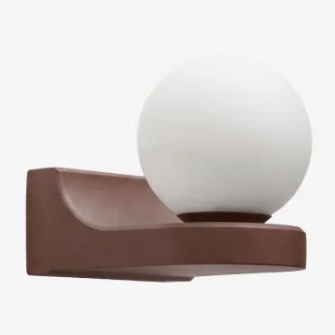 Lanham Zewnętrzny Kinkiet Ścienny Z Aluminium Brązowy Coffee - Sklum