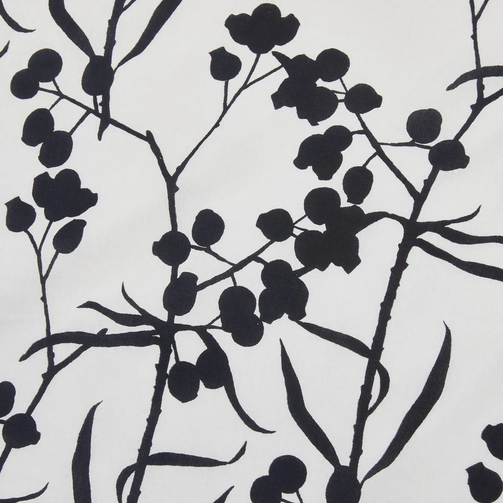 PrzytulneMieszkanie.pl PrzytulneMieszkanie.pl Pościel z bawełny renforcé BERRIES biało-czarna Rozmiar pościeli: 80 x 80 cm | 135 x 200 cm