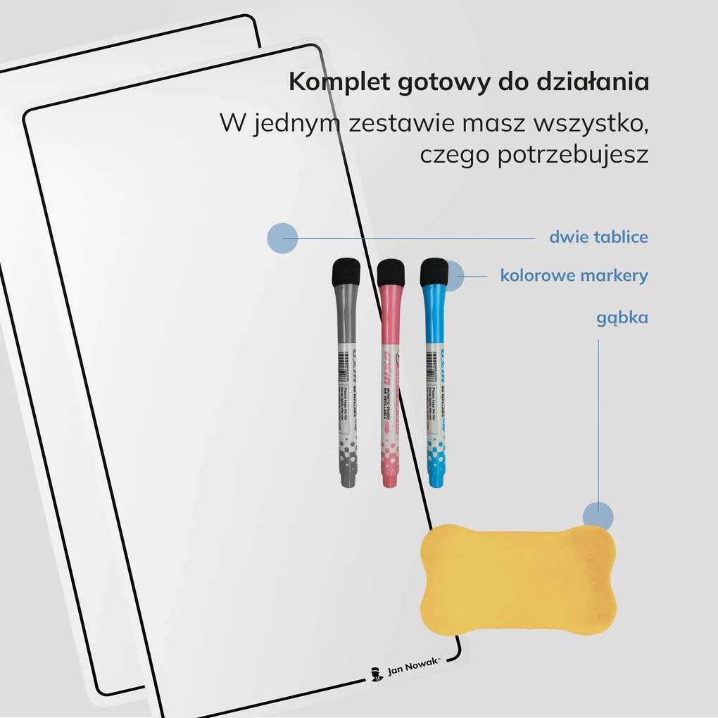 Flipchart magnetyczny duży 400 x 800 mm MAGNETO FLIPCHART, 2 szt
