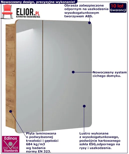 Szafka Lazienkowa Z Lustrem F3-H33