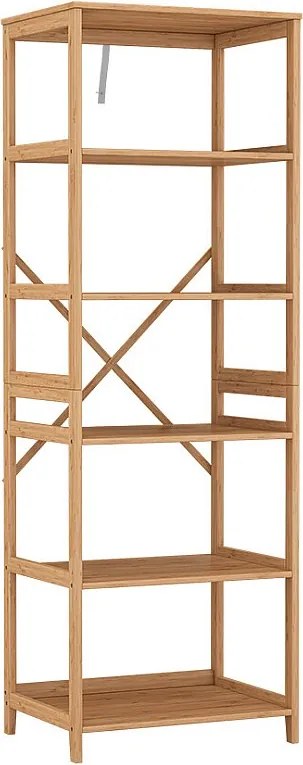 Półka na książki bambus 48.3x35.5x140.3 novaro