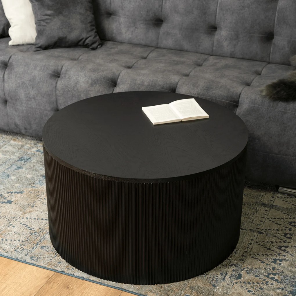 Stolik Kawowy HOPE MAX 80 cm Czarny Nowoczesny Loft