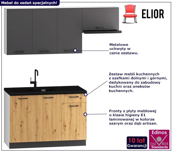 Komplet mebli kuchennych 1,2 x 1,8 m M1-E64