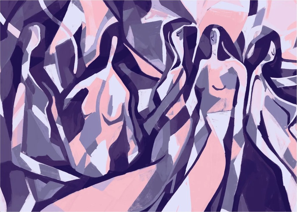 Obraz - Abstrakcyjne kobiety (70x50 cm)