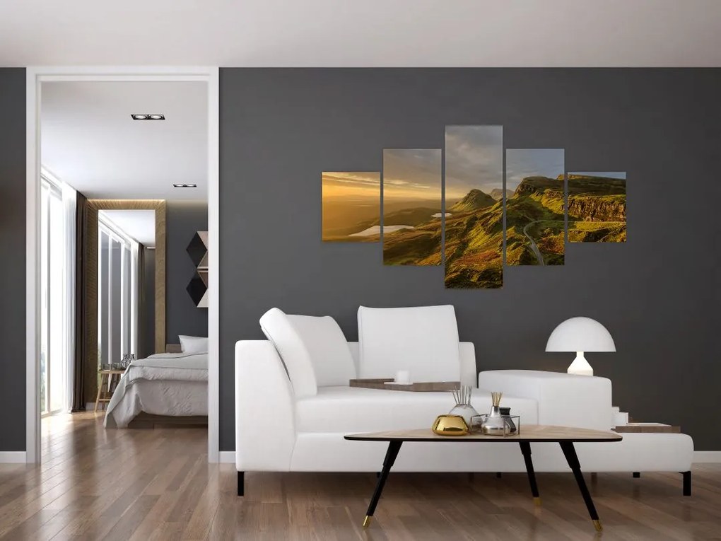 Obraz pasma górskiego (125x70 cm)