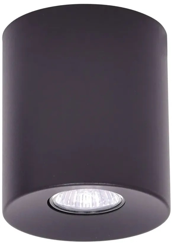 Czarny plafon sufitowy walec spot - A215 M8-C89