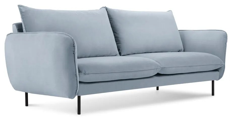 Jasnoniebieska aksamitna sofa 160 cm Vienna – Cosmopolitan Design