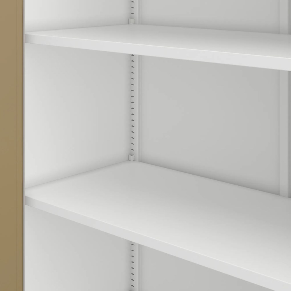 Szafa biurowa metalowa Biały/ Złoty dąb: Eco Design JAN II