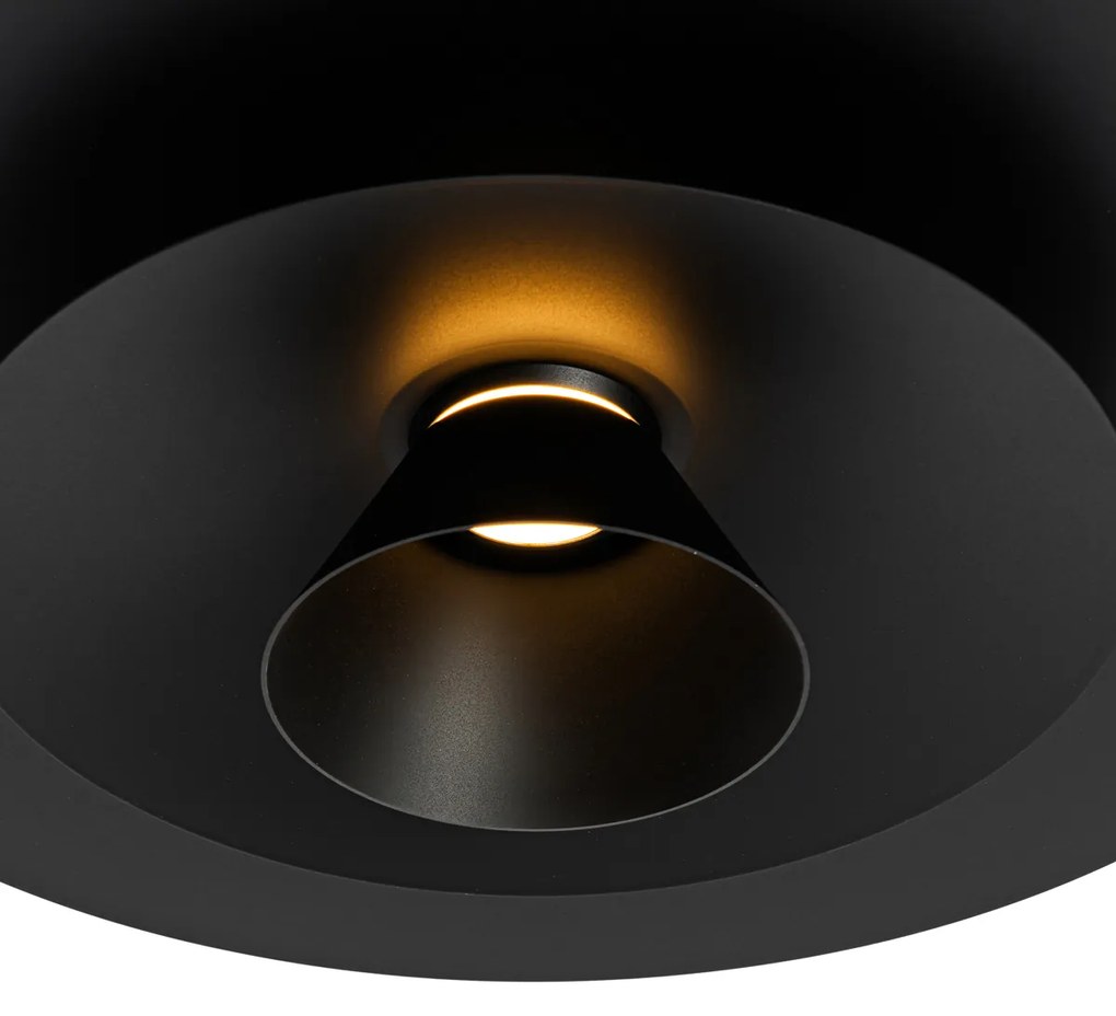 Designerska lampa wisząca czarna w komplecie z LED 3-stopniowy ściemniacz - PaulineDesignerski Oswietlenie wewnetrzne