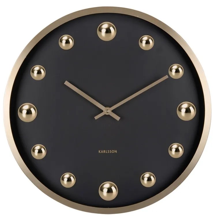 Zegar ścienny Karlsson 5971BK czarny, średnica 35 cm