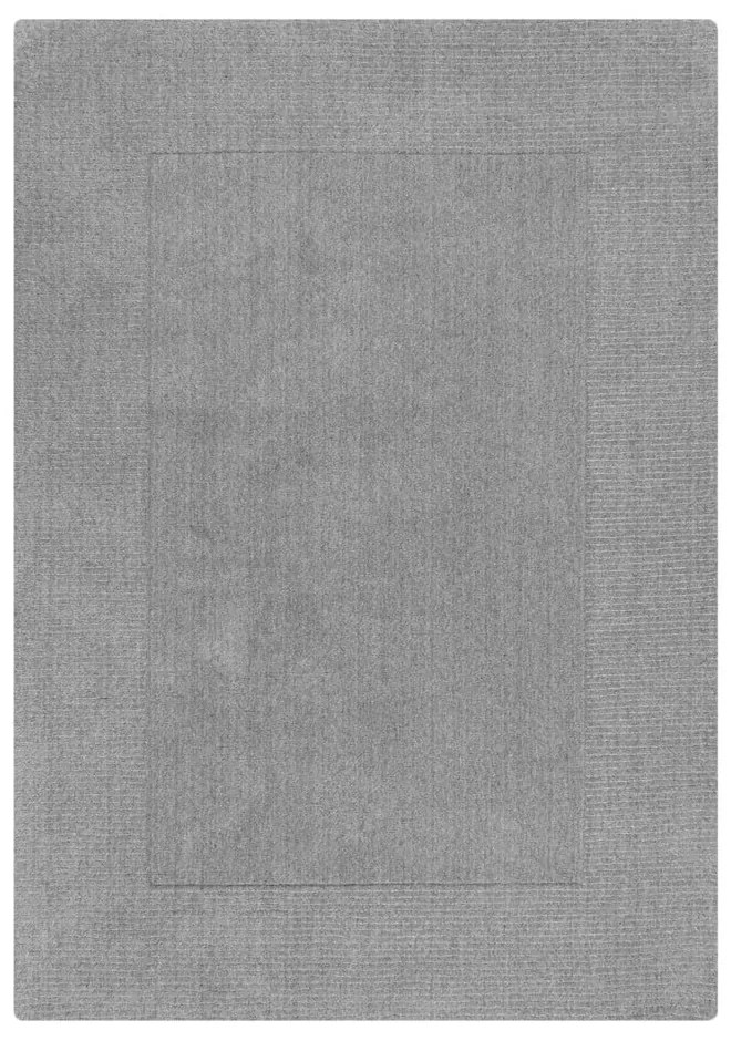 Szarobeżowy wełniany dywan tkany ręcznie 160x230 cm Border – Flair Rugs