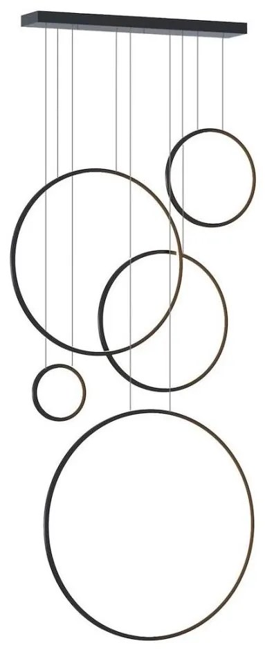 LED lampa wisząca na lince SATURNO LED/100W/230V czarna