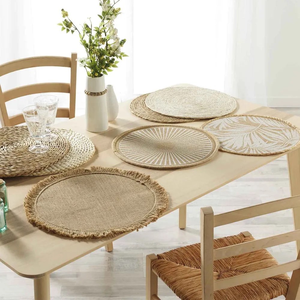 Mata stołowa z juty ø 38 cm Palam – douceur d'intérieur