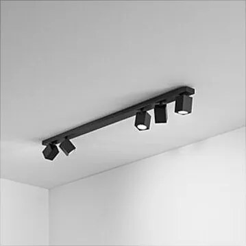 ODDY regulowana kwadratowa lampa ścienna LED, czarna, 5xGu10, Perenz