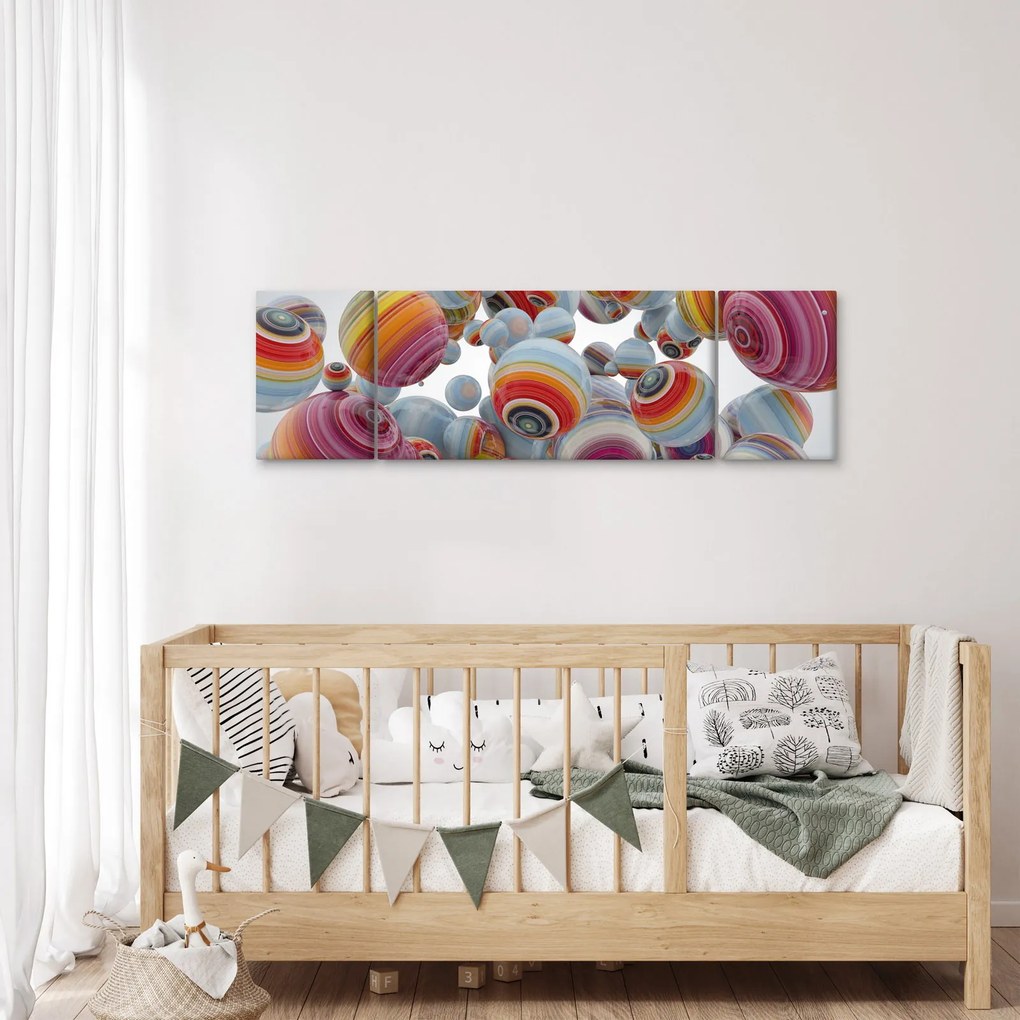 Obraz malowanych kulek (170x50 cm)