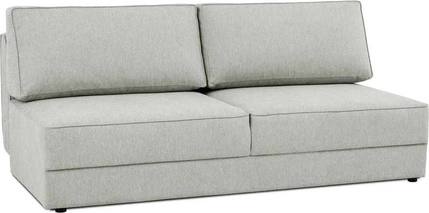 Jasnoszara rozkładana sofa ze schowkiem 202 cm Dora – Scandic