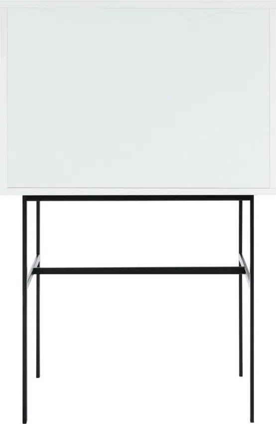 Szarobeżowa witryna z drzwiami przesuwnymi 70x109x40 cm Lekko – noo.ma