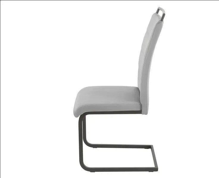 KRZESŁO H441 VELVET CZARNY STELAŻ/SZARY TAP. 93 SIGNAL