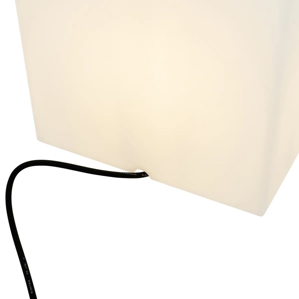 Zewnetrzna Zestaw 2 lamp podłogowych zewnętrznych białych 30 i 38 cm kwadratowych IP44 - Nura Nowoczesny Oswietlenie zewnetrzne