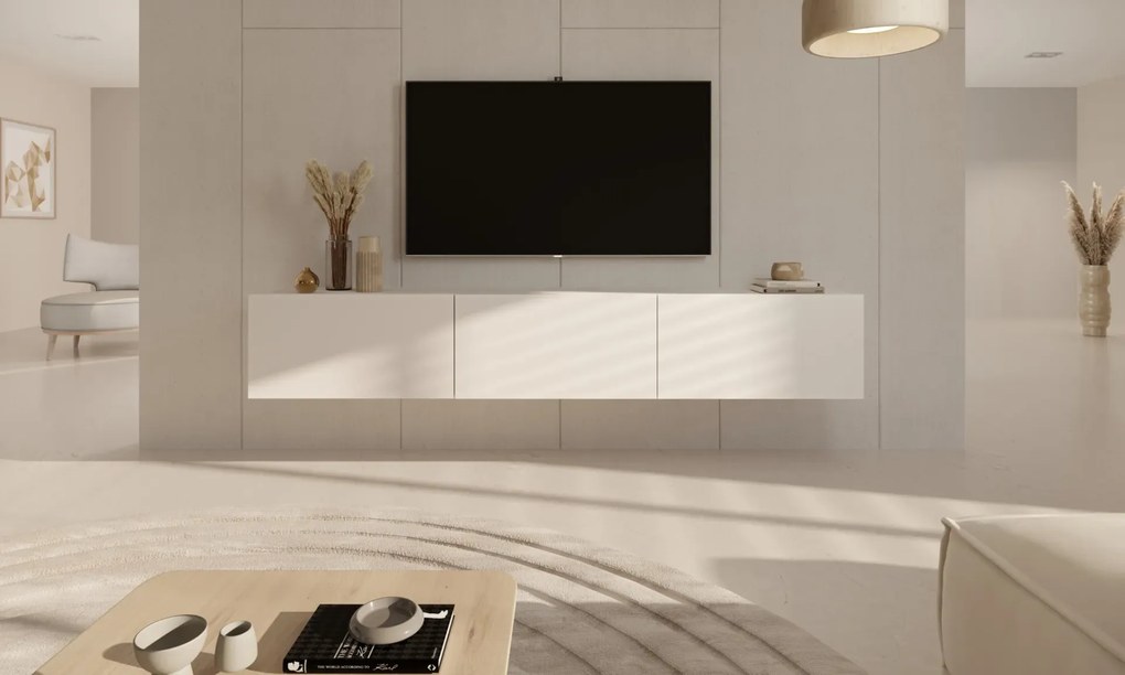 Szafka RTV GABI 160cm biała wisząca KOCOT MEBLE