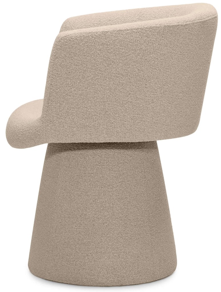Obrotowy designerski fotel YATO, beżowy