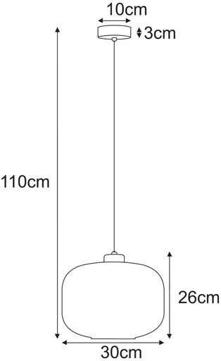 Wisząca lampa biało-czarna W3-F73