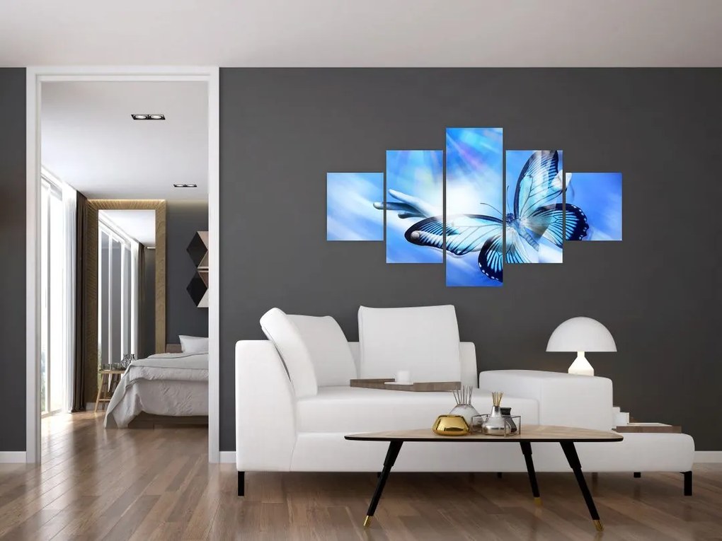 Obraz - Motyl, symbol nadziei (125x70 cm)