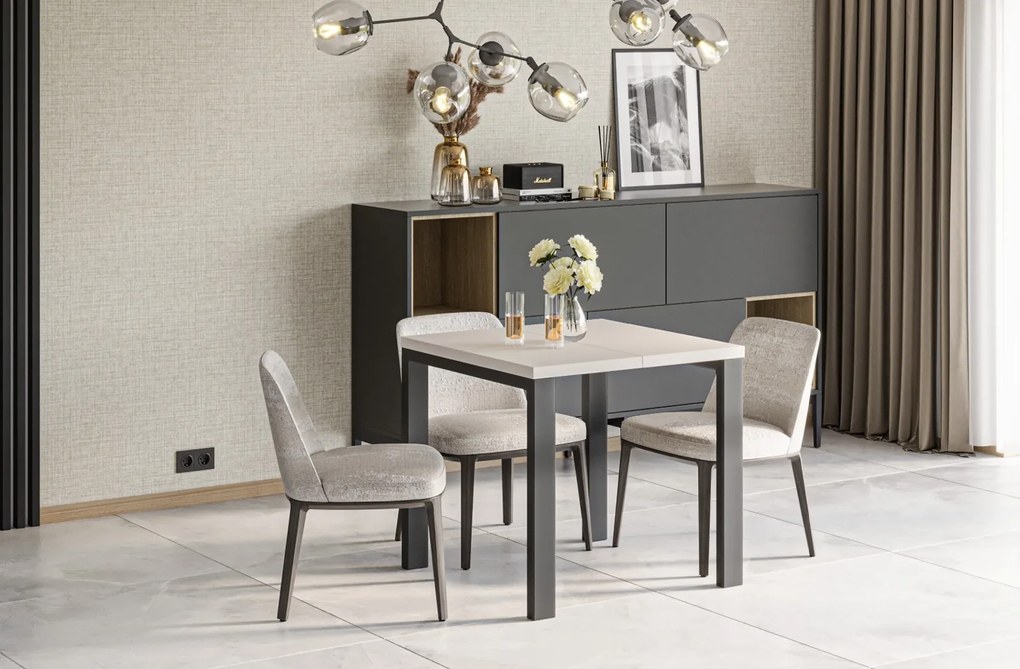 Stół Garant 170 z blatem 80x80 rozkładany do 170 cm kaszmir