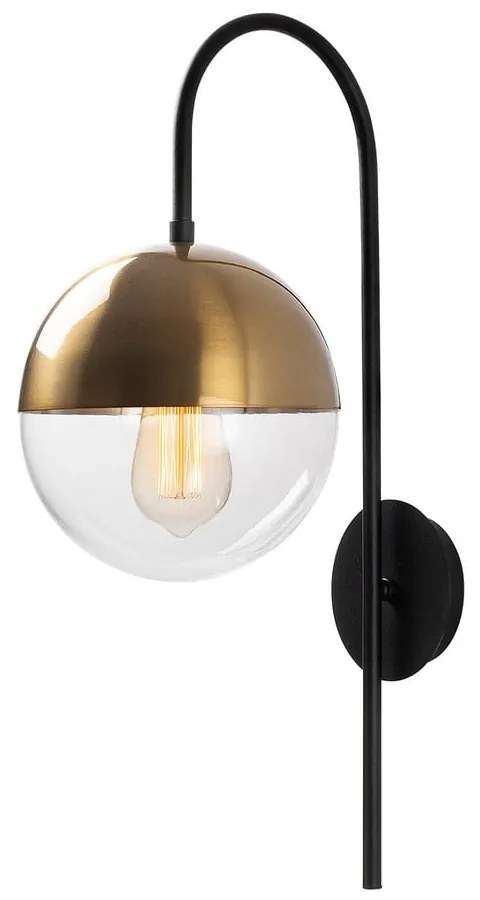 Kinkiet w czarno-złotym kolorze ø 20 cm Bastos – Opviq lights